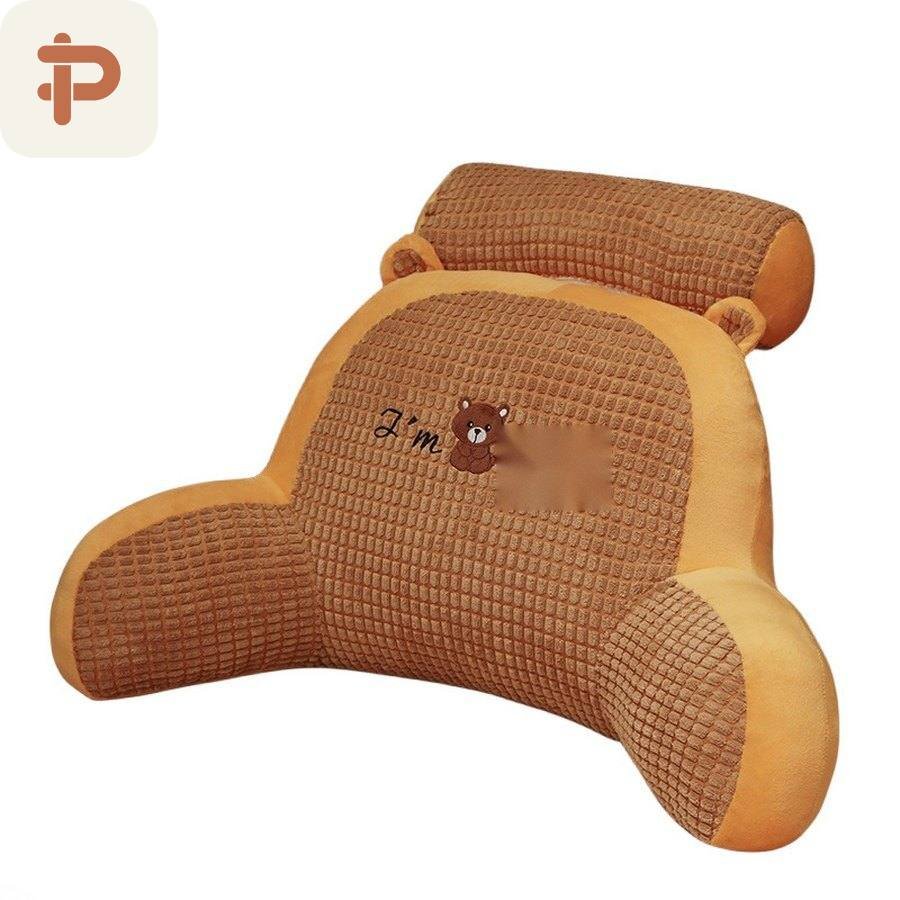 Popcorn-Plush Animal Bed Backrest