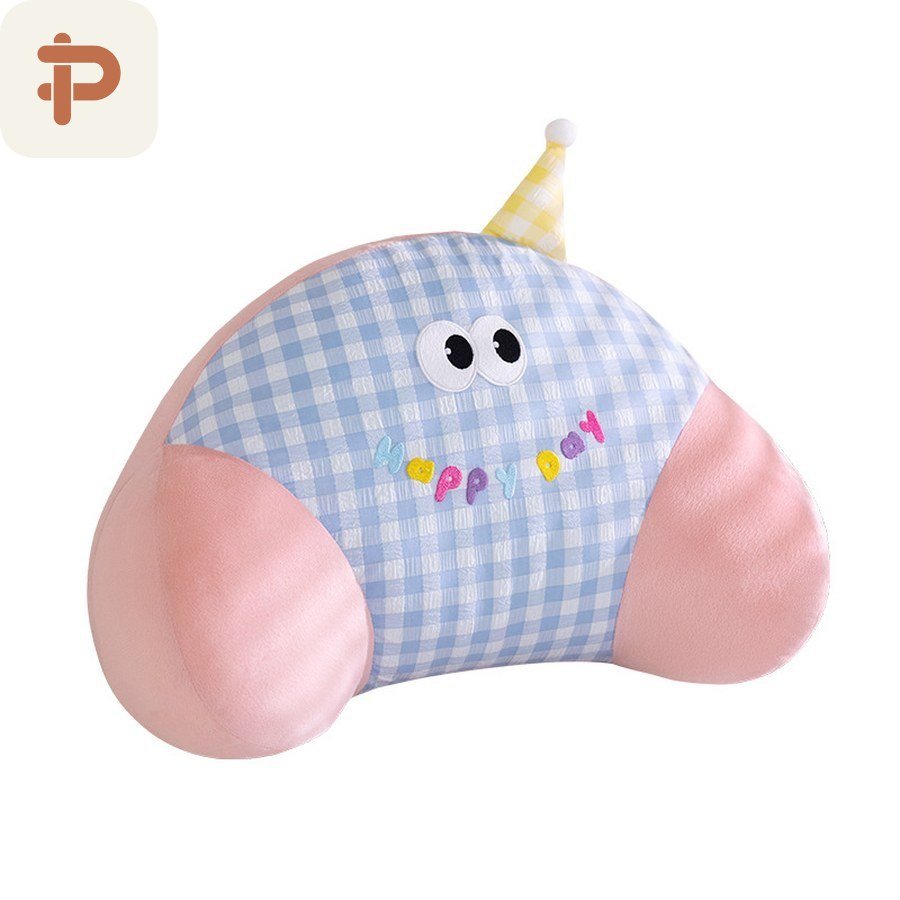 Gingham Monster Lumbar Cushion