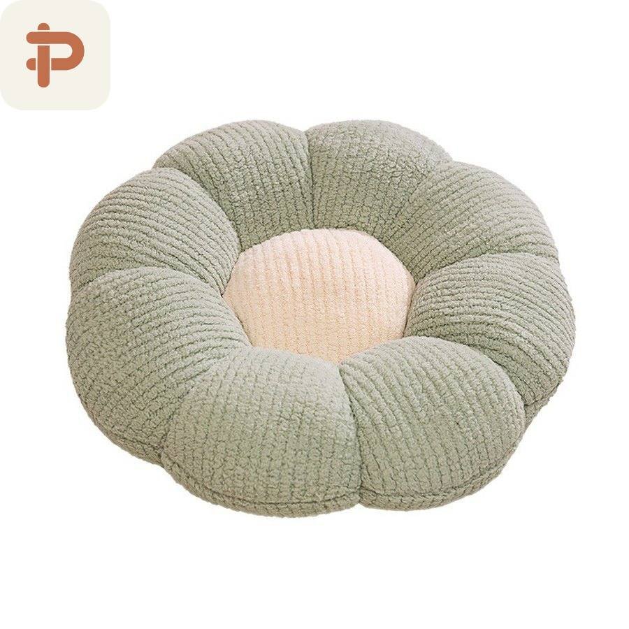 Corduroy Flower Floor Cushion