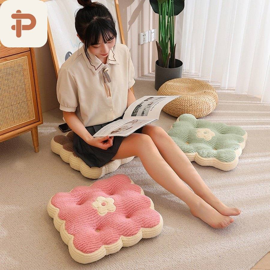 Crystal-Velvet Biscuit Seat Cushion