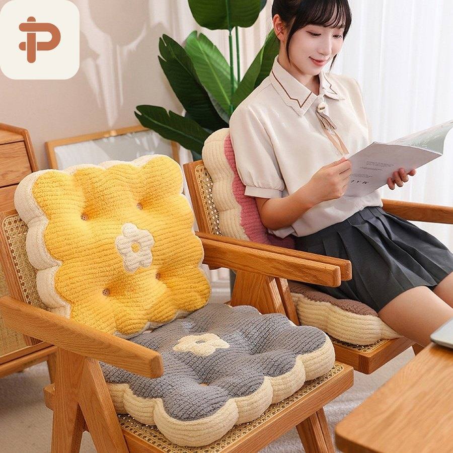 Crystal-Velvet Biscuit Seat Cushion