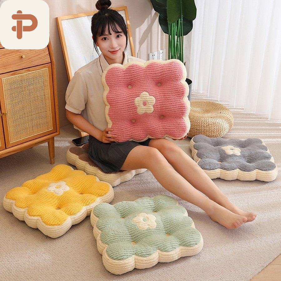 Crystal-Velvet Biscuit Seat Cushion