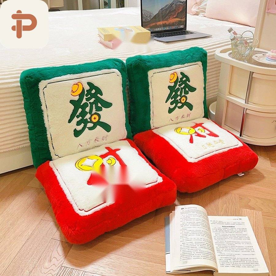 Mahjong Fortune One-Piece Seat Cushion