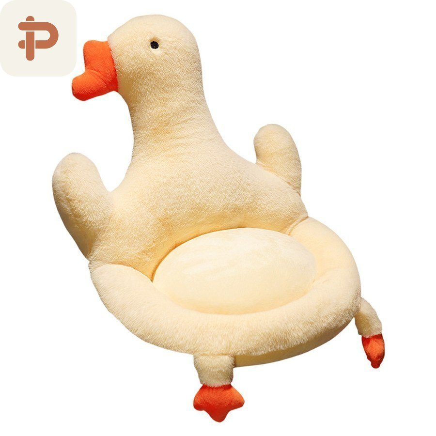White Goose Seat Cushion with Backrest
