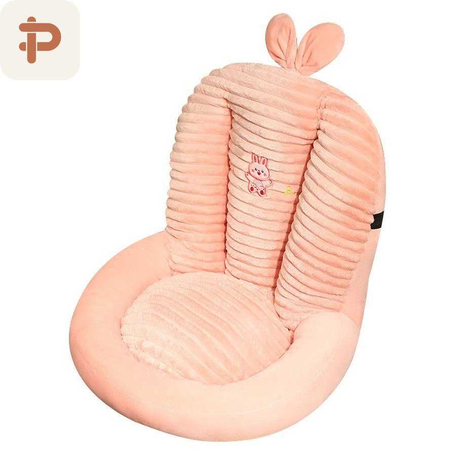 Corduroy Animal Floor Seat with Backrest