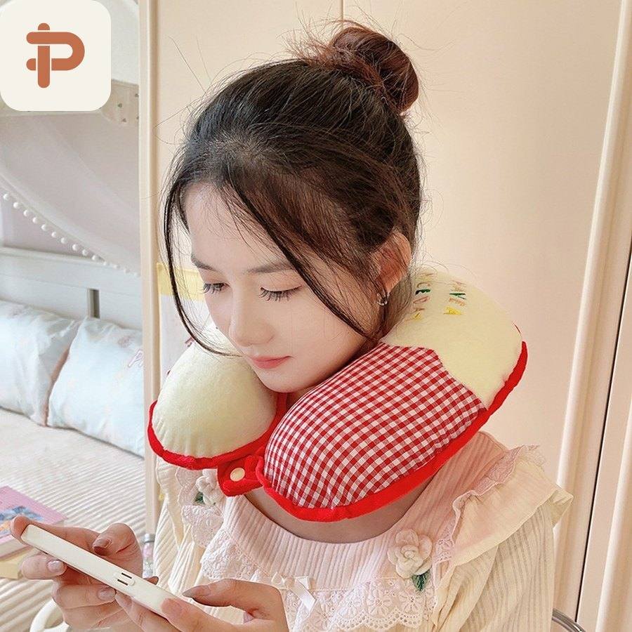Apple Cat Memory-Foam U Pillow