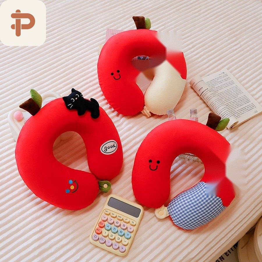 Apple Cat Memory-Foam U Pillow