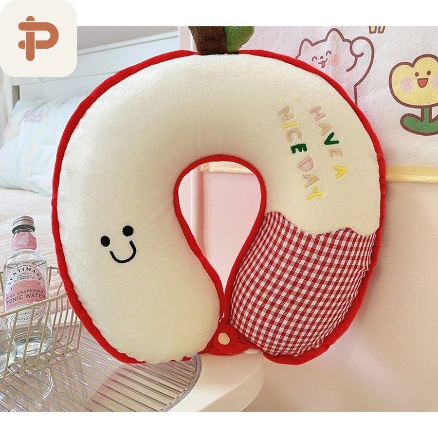 Apple Cat Memory-Foam U Pillow