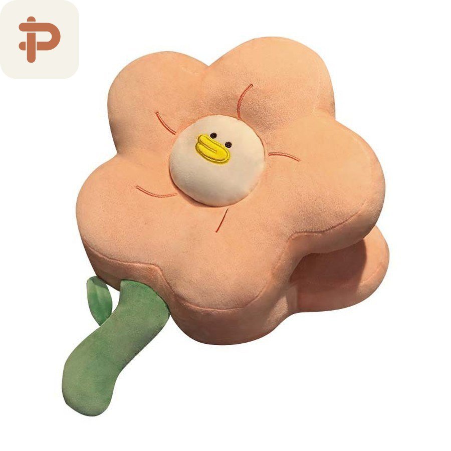 Crystal-Velvet Flower Nap Pillow