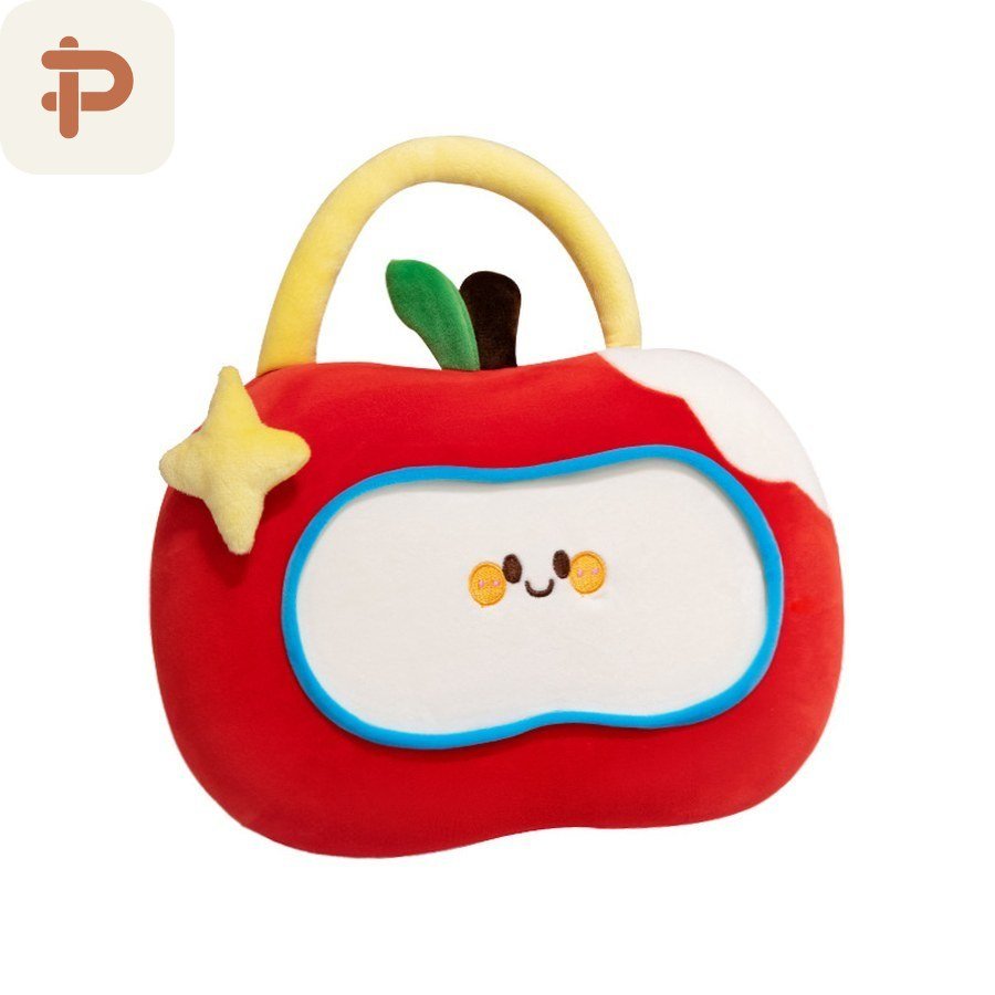 Apple Carry Nap Pillow, Reversible