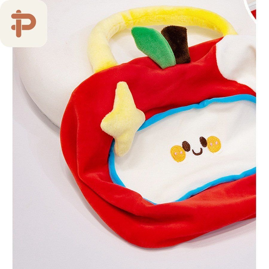 Apple Carry Nap Pillow, Reversible