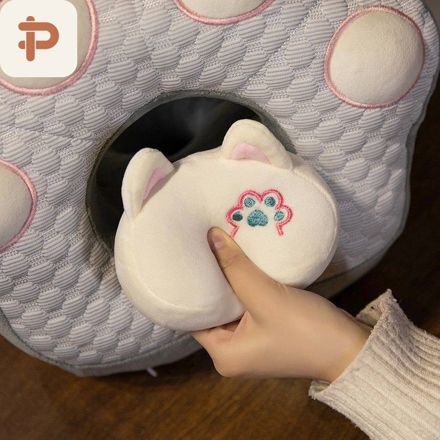 Reversible Cat Paw Desk Nap Pillow