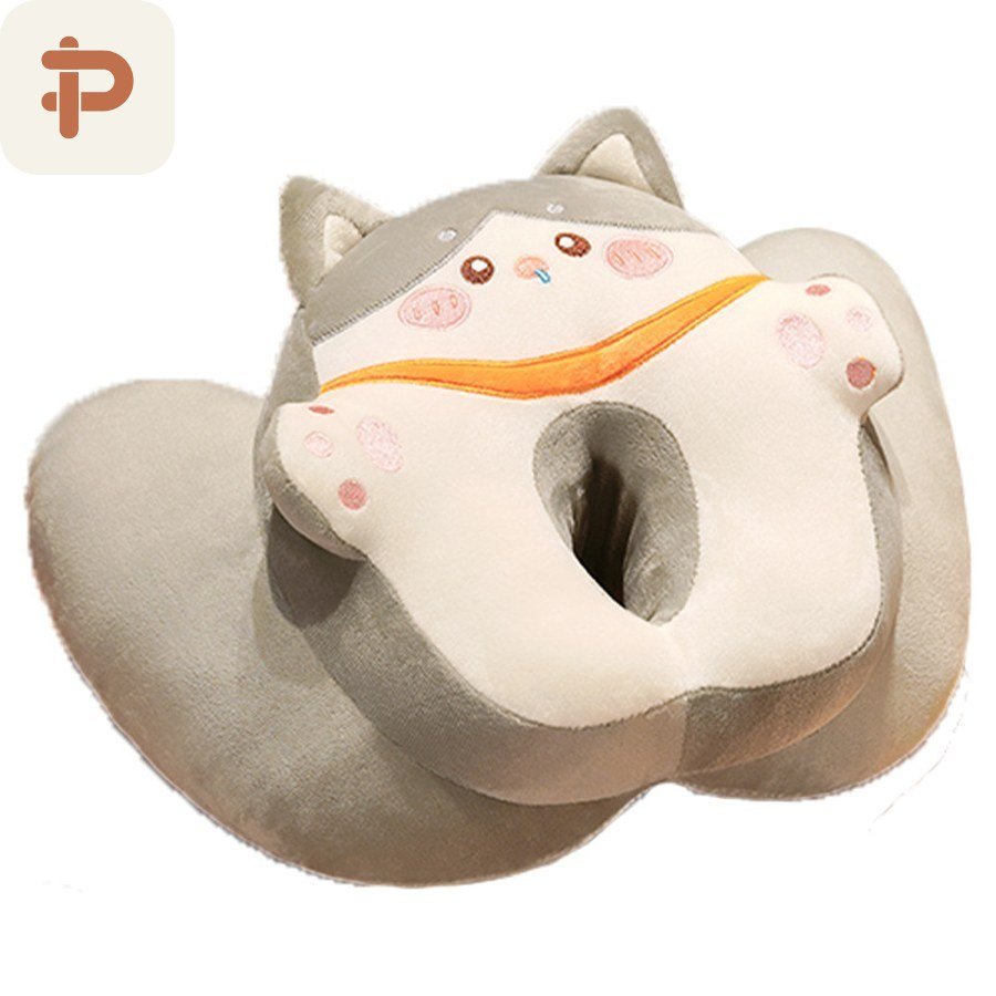 Cat Desk Nap Pillow with Arm Tunnel