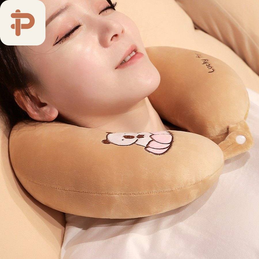 Capybara Embroidered U Pillow