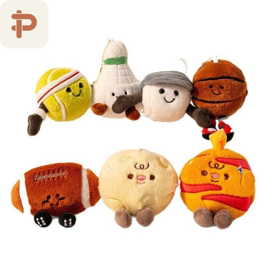 Smiley Ball Plush Bag Charm