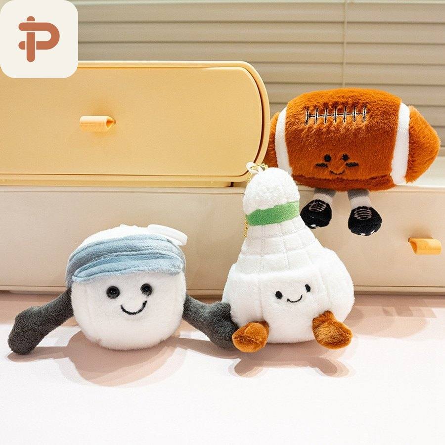 Smiley Ball Plush Bag Charm