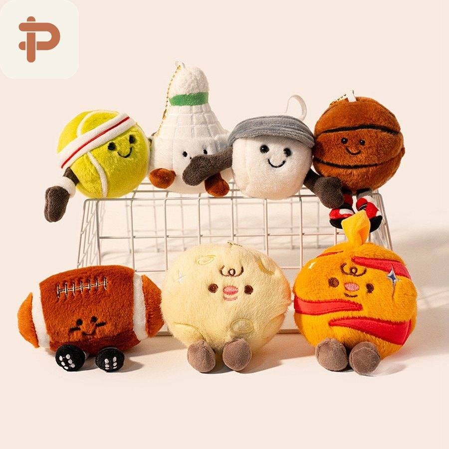 Smiley Ball Plush Bag Charm
