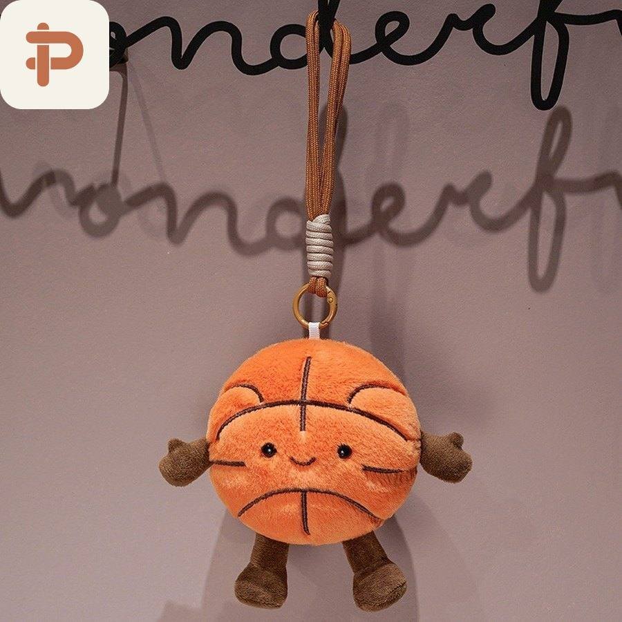 Sports Ball Plush Keychain