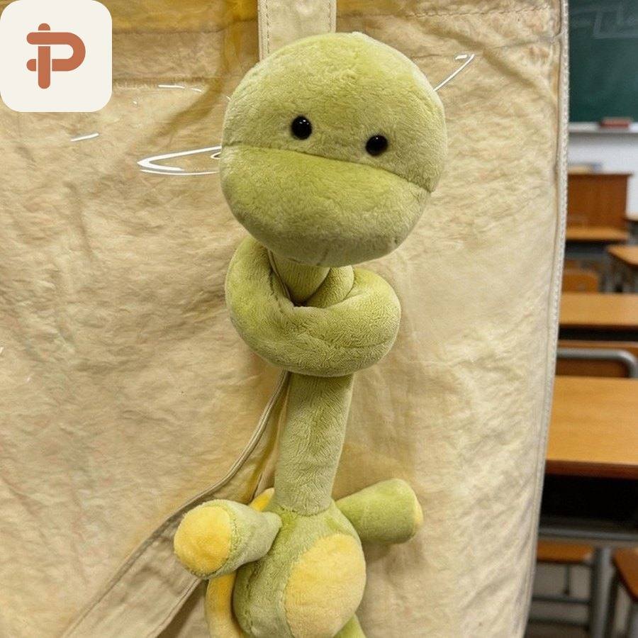 Long-Neck Animal Plush Strap Charm