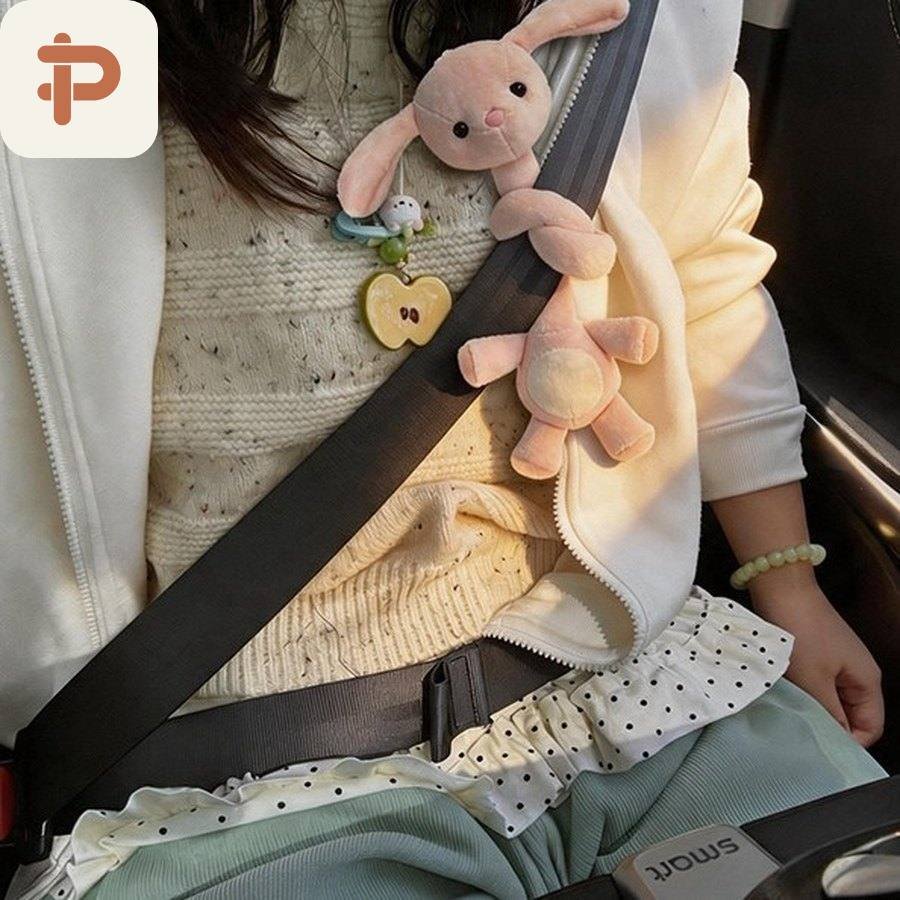 Long-Neck Animal Plush Strap Charm