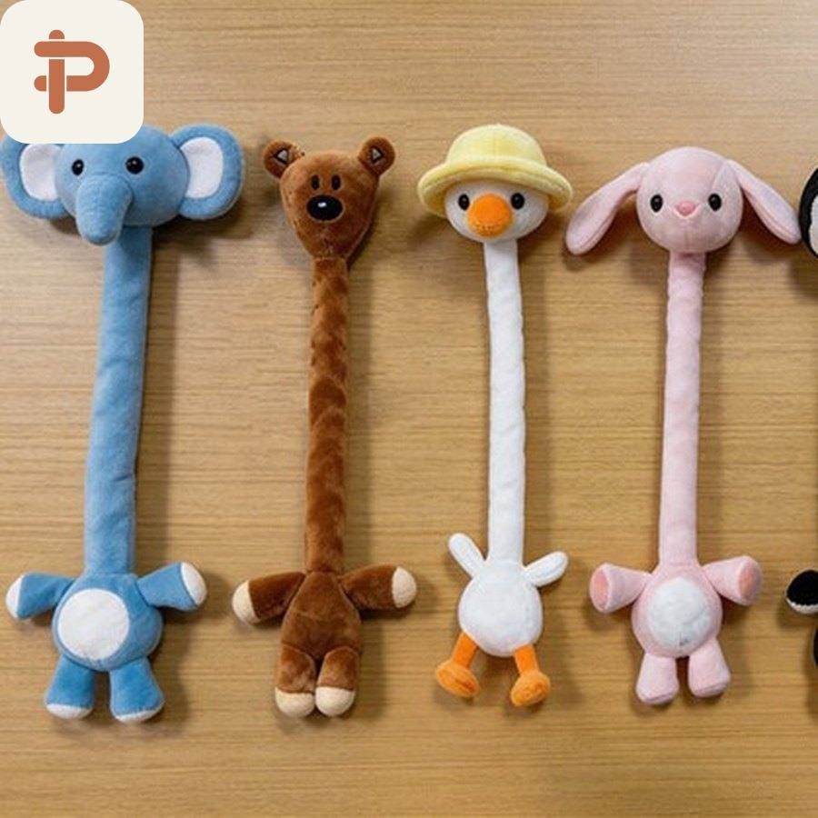 Long-Neck Animal Plush Strap Charm