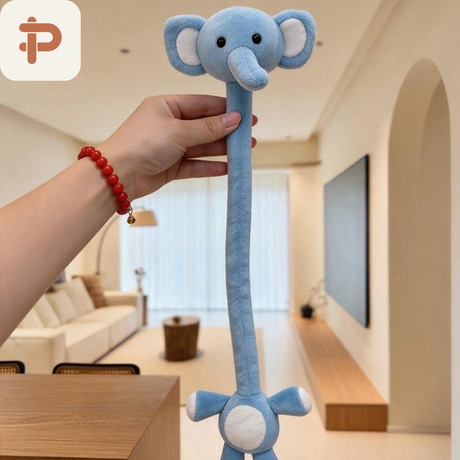 Long-Neck Animal Plush Strap Charm