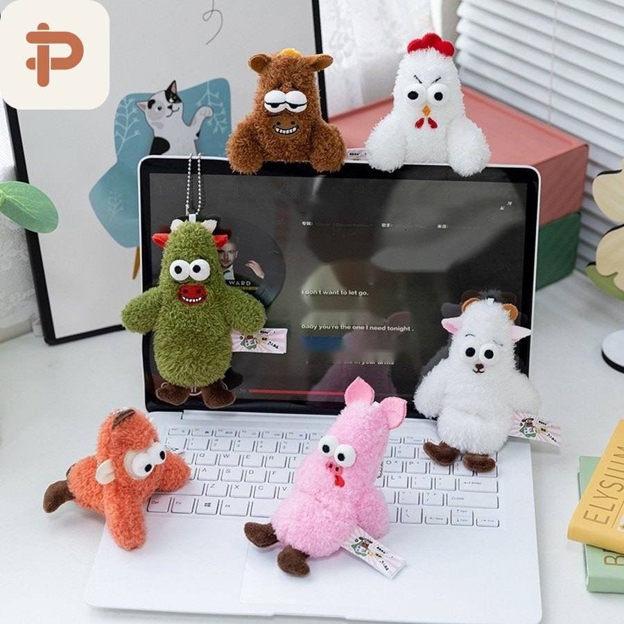 Squishy Animal Plush Phone-Stand Charm
