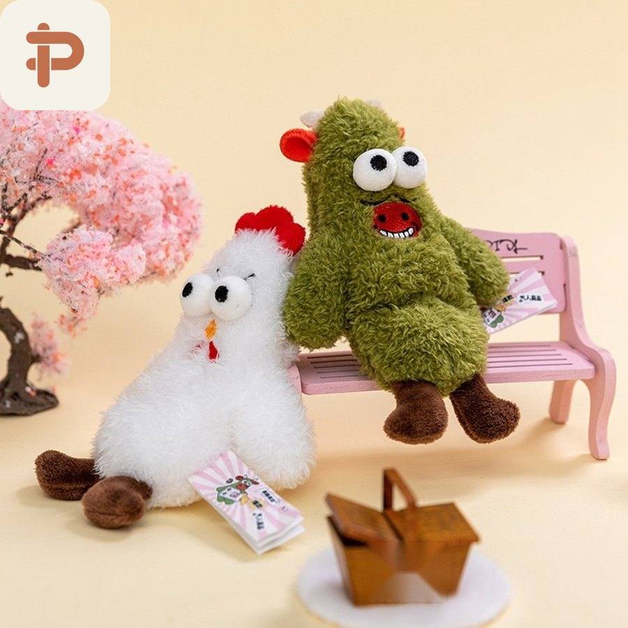 Squishy Animal Plush Phone-Stand Charm