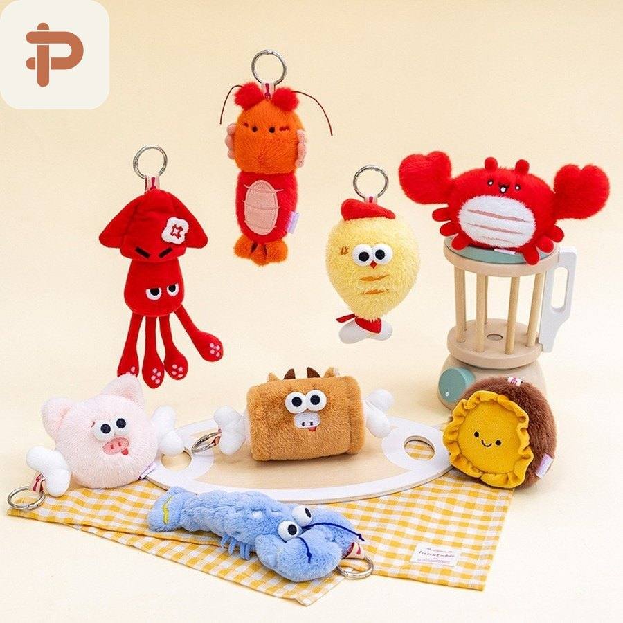 Seafood & Snack Plush Charm