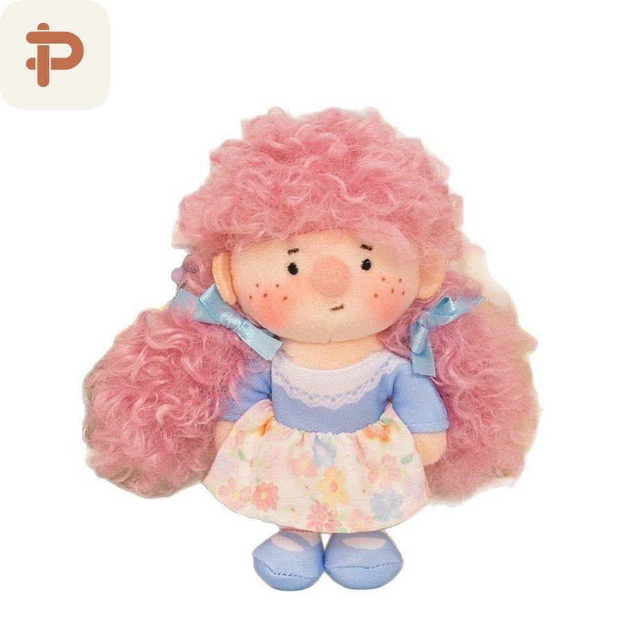 Rainbow Curly Doll Plush Charm