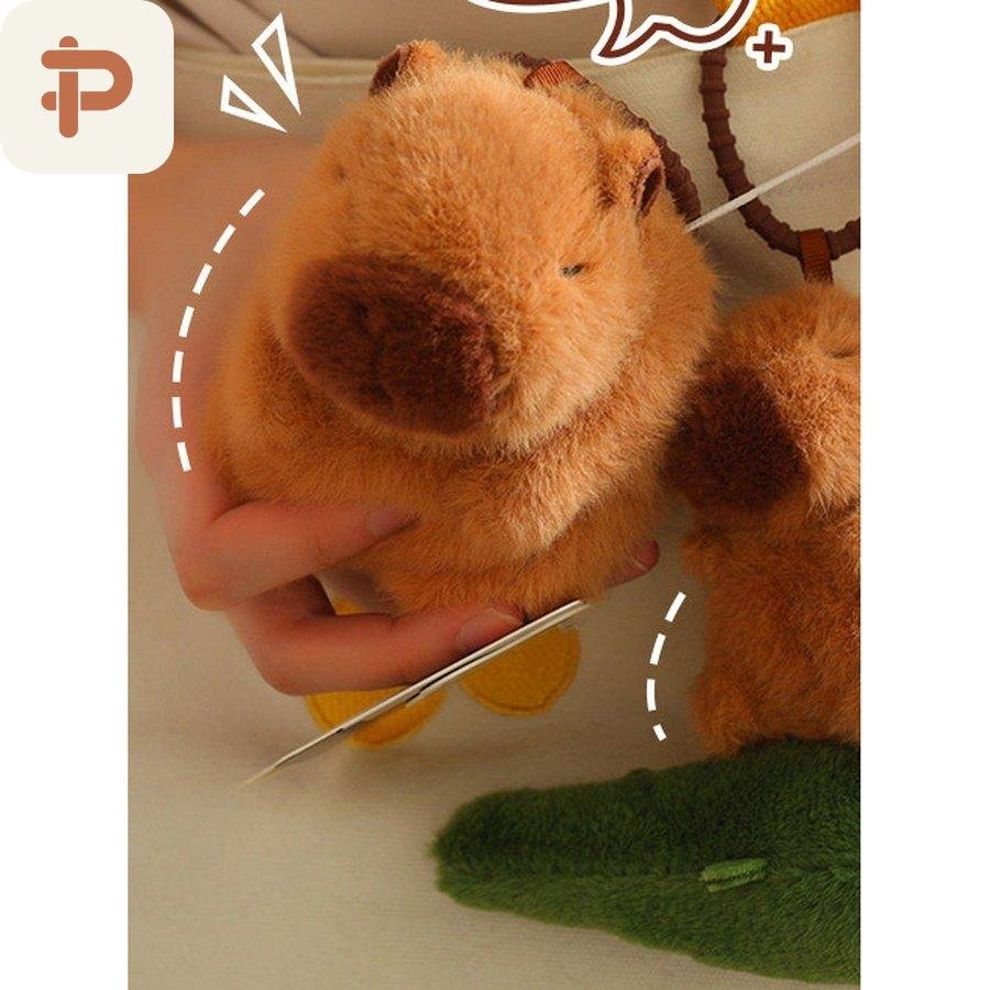 Pull-String Capybara Plush Charm