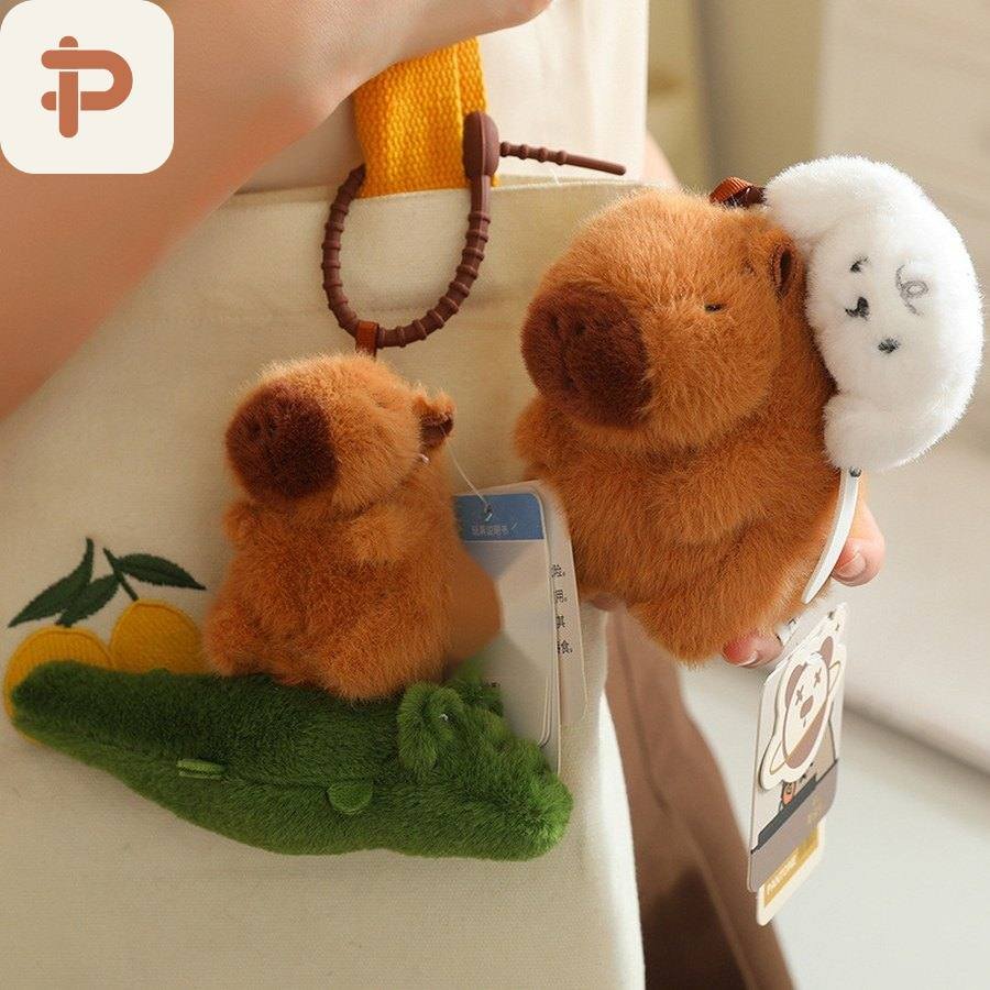 Pull-String Capybara Plush Charm
