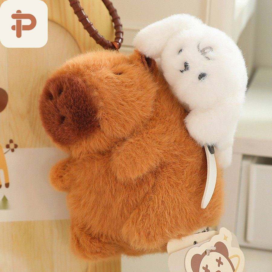Pull-String Capybara Plush Charm