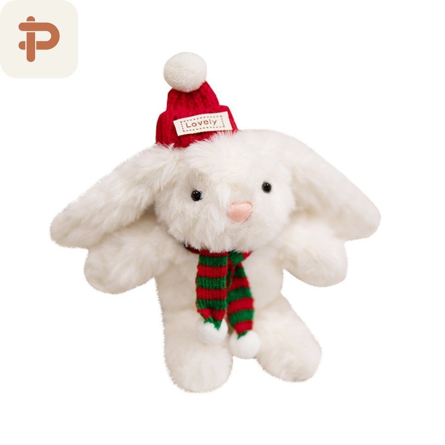 Christmas Lop Bunny Plush Charm
