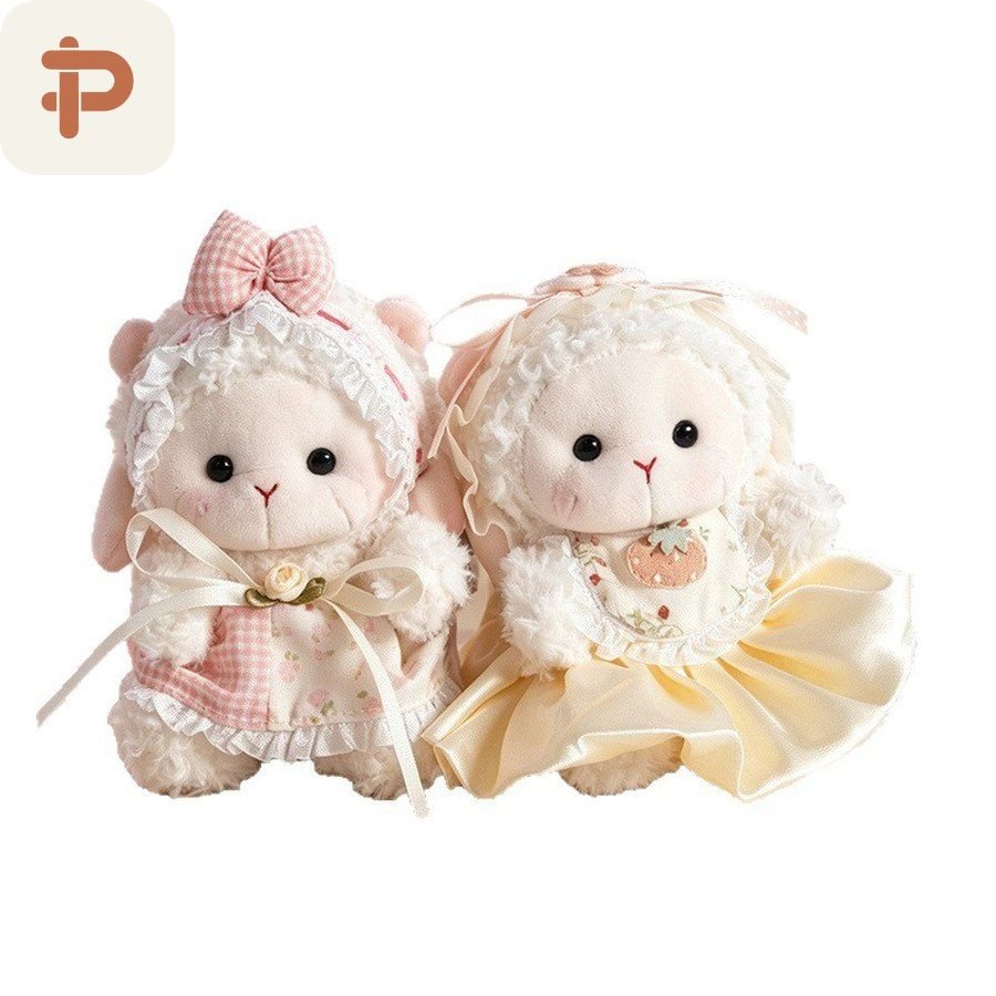 Lace-Dress Lamb Plush Charm