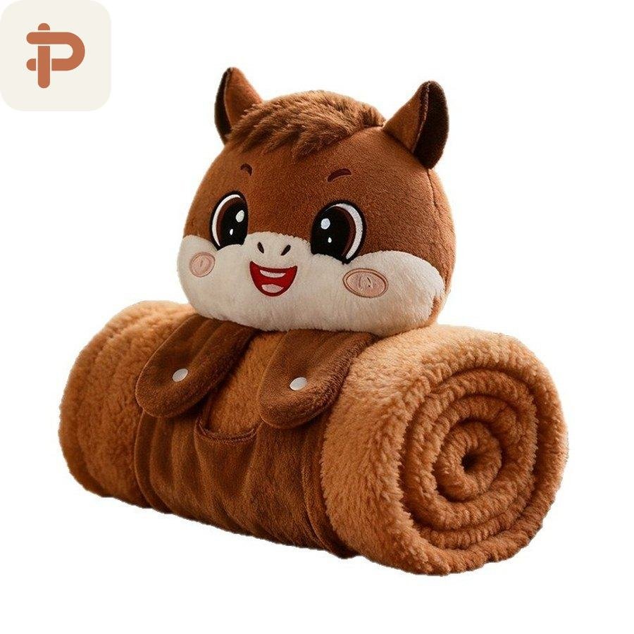 Animal Head Flannel Roll Blanket, 23 Designs