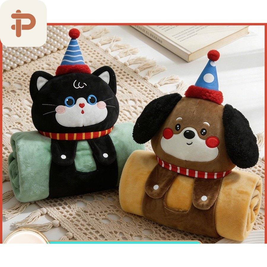 Animal Head Flannel Roll Blanket, 23 Designs